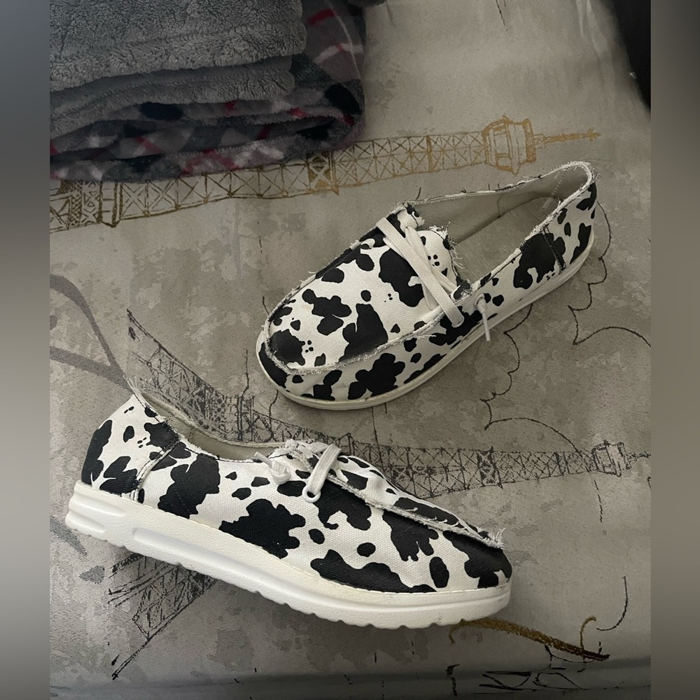 Cow print hey dude inspired